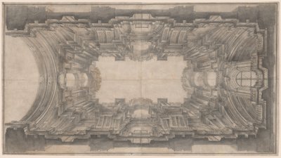 Iluzjonistyczna architektura dla krypty San Ignazio autorstwa Andrea Pozzo
