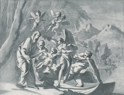 Reszta podczas ucieczki do Egiptu, 1740-71. autorstwa Andrea Scacciati
