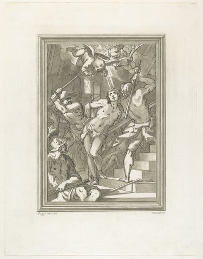 Biczowanie świętego autorstwa Andrea Scacciati after Giovanni Battista Paggi