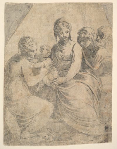 Dziewica z Dzieciątkiem w towarzystwie świętych, ok. godz. 1540-50. autorstwa Andrea Schiavone