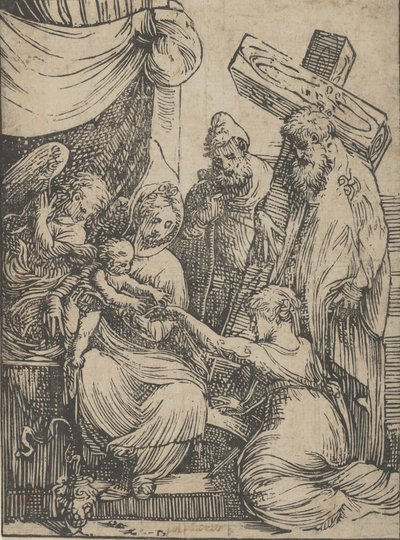 Ślub św. Katarzyny, 1550-60. autorstwa Andrea Schiavone