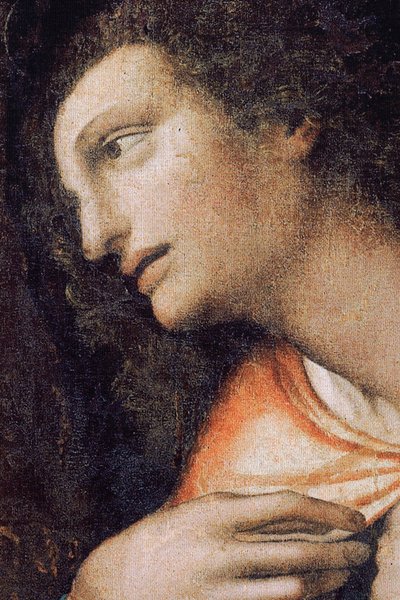 Opactwo (Opactwo Tongerlo). Obraz. Ostatnia Wieczerza. 1506-1507. Szczegół (obraz) autorstwa Andrea Solario