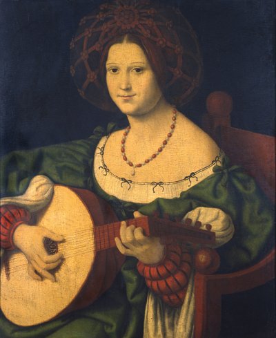 Dama z lutnią, ok. 1510 (olej na desce) autorstwa Andrea Solario