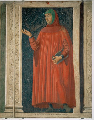 Francesco Petrarca, filozof i humanista (obraz na płótnie) autorstwa Andrea del Castagno