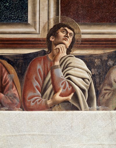 Ostatnia wieczerza, fragment Thomasa (Fresco autorstwa Andrea del Castagno