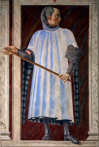 Portret Niccolo Acciaiuoli, wielkiego senechala Neapolu (Fresco autorstwa Andrea del Castagno