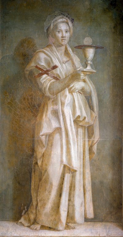 La Faith Fresco autorstwa Andrea del Sarto (1486-1531) 1522 wym.194x110 cm Florencja, Chiostro dello Scalzo autorstwa Andrea del Sarto