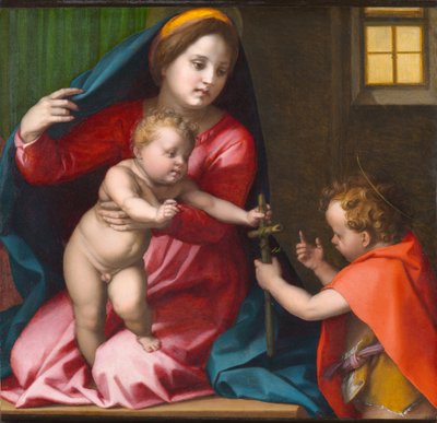Madonna z Dzieciątkiem ze św. Janem Chrzcicielem, ok. 1528 (olej na desce) autorstwa Andrea del Sarto