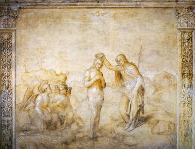 Święty Jan chrzci Jezusa autorstwa Andrea del Sarto