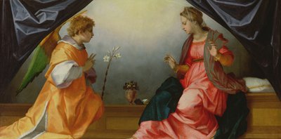 Zwiastowanie, 1528 (tempera na desce) autorstwa Andrea del Sarto