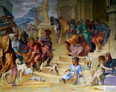 Triumf Cezara – Andrea del Sarto i Alessandro Allori (1520) Medicean Villa Poggio a Caiano autorstwa Andrea del Sarto