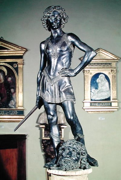 David, ok. 1470 (brąz) (patrz także 93596) autorstwa Andrea del Verrocchio