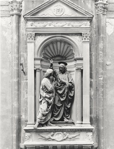 Niedowierzanie św. Tomasza autorstwa Andrea del Verrocchio