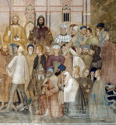 Triumf Kościoła Katolickiego (Detal Fresco autorstwa Andrea di Bonaiuto (fl.1343 77)