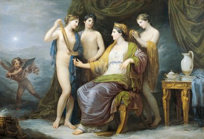 Kąpiąca się Junona lub Junona ubrana przez Gracje, autor Andrea Appiani (1754-1817), olej na płótnie autorstwa Andrea the Elder Appiani