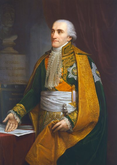 Portret Luigiego Giuseppe Arborio di Gattinara (1754-1828), markiza Bremy, ministra spraw wewnętrznych Królestwa Włoch, obraz Andrea Appiani autorstwa Andrea the Elder Appiani