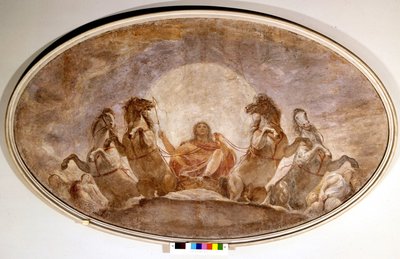 Rydwan Apolla. Andrea Appiani (1754-1817). Obraz. Pinakoteka Brera. Mediolan autorstwa Andrea the Elder Appiani
