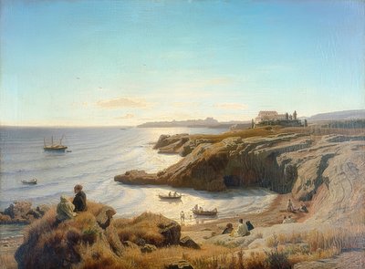 Wybrzeże w pobliżu Syracuse. 1861 autorstwa Andreas Achenbach