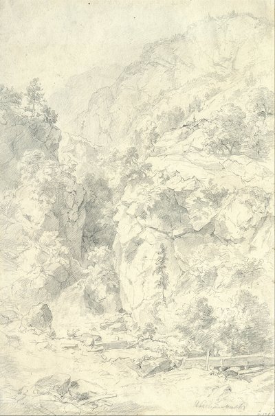 Górzysty krajobraz autorstwa Andreas Achenbach