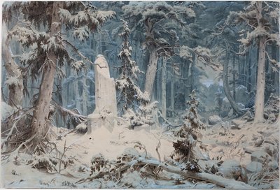 Śnieżny Las, 1835 autorstwa Andreas Achenbach