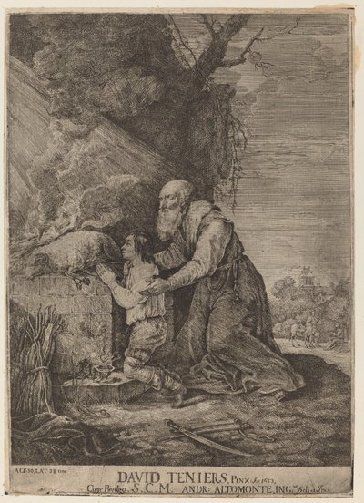 Ofiara Izaaka autorstwa Andreas Altomonte, after David Teniers the Younger