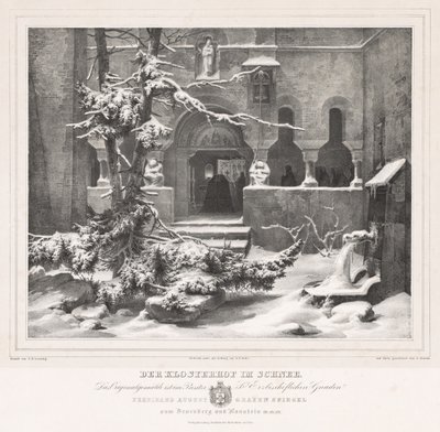 Cmentarz ze śniegiem, ok. godz. 1835. autorstwa Andreas Borum