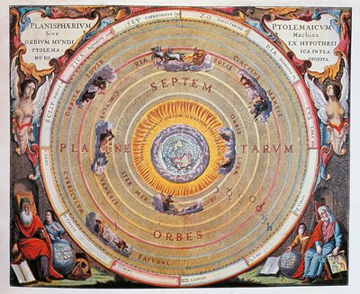 Mapa świata, studium Ziemi na podstawie teorii Ptolemeusza autorstwa Andreas Cellarius