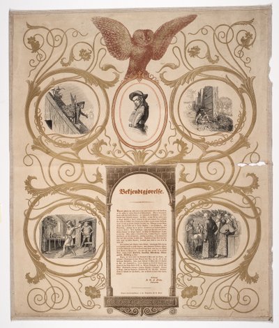 Plakat księgarza do Historii Uglspil autorstwa Andreas Flinch