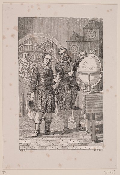 Christian IV odwiedza Tycho Brahe autorstwa Andreas Flinch