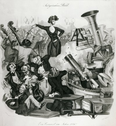 Koncert Hectora Berlioza (1803-69) w 1846 r. (rycina) autorstwa Andreas Geiger