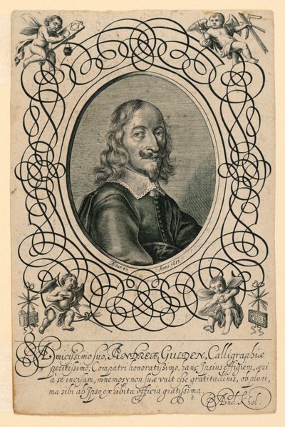 Portret kaligrafa Andreasa Gulden autorstwa Andreas Kohl