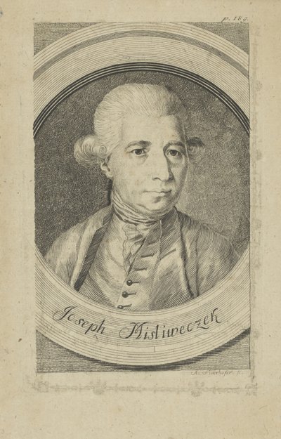 Portret kompozytora Josefa Myslivecka 1737-1781 , c. 1780. autorstwa Andreas Niederhofer