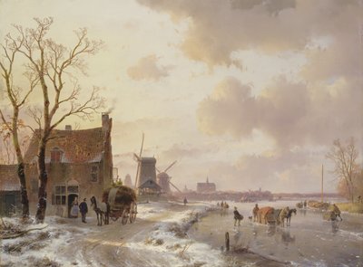 Scena zimowa autorstwa Andreas Schelfhout