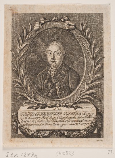 Książę Fryderyk Henryk Wilhelm z Lyksburga autorstwa Andreas Støttrup