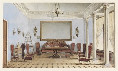 Wnętrze salonu, 1858 autorstwa Andrei Alexeevich Redkovsky