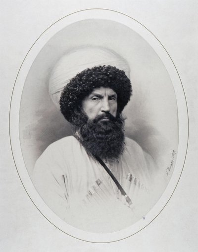 Portret imama Szamila 1797-1871, 1859 autorstwa Andrei Deniere