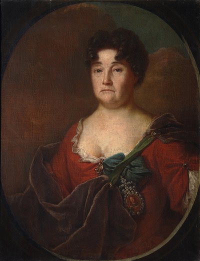 Portret hrabiny Anastazji Pietrownej Golicyny 1665-1729, z domu Prozorovskaya, 1728 autorstwa Andrei Matveyevich Matveyev