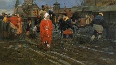 Ulica moskiewska z XVII wieku w święto państwowe, 1895 r. autorstwa Andrei Petrovich Ryabushkin