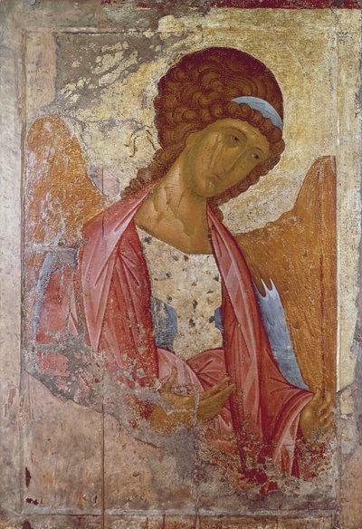 Archanioł Michał, Andrei Rublev lub Andrej Rubljov (1360-1430), namalowany w latach 1410-1420, Ikona. autorstwa Andrei Rublev