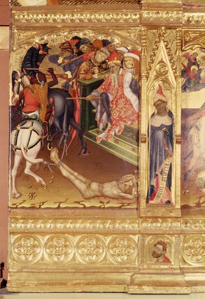 Ołtarz św. Jerzego, Walencja, ok. 1420 (tempera i złocenie na sosnowym panelu) autorstwa Andres Marcal de Sas