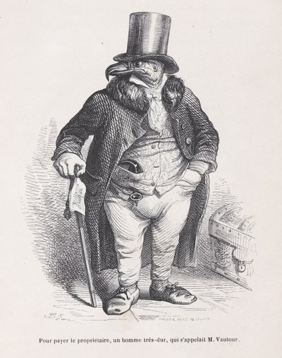 Zapłacić gospodarzowi, bardzo surowemu człowiekowi, który nazywał się M. Vautour ze Scen z t..., ca. 1837-47. autorstwa Andrew Best Leloir