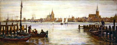 Rostock (akwarela na papierze) autorstwa Andrew Brown Donaldson