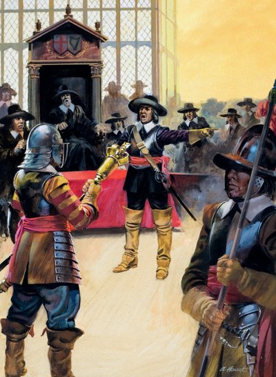 Cromwell zwalnia posłów autorstwa Andrew Howat