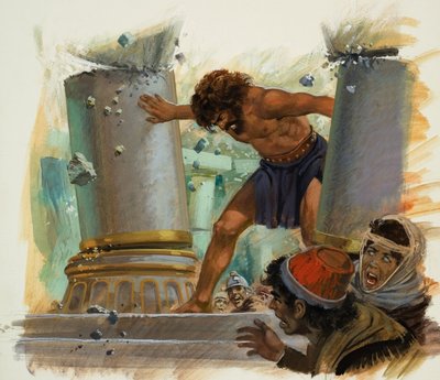 Samson (gwasz na papierze) autorstwa Andrew Howat