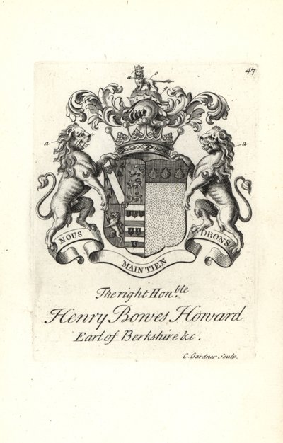 Herb i herb prawa honorowego Henry Bowes Howard autorstwa Andrew Johnston