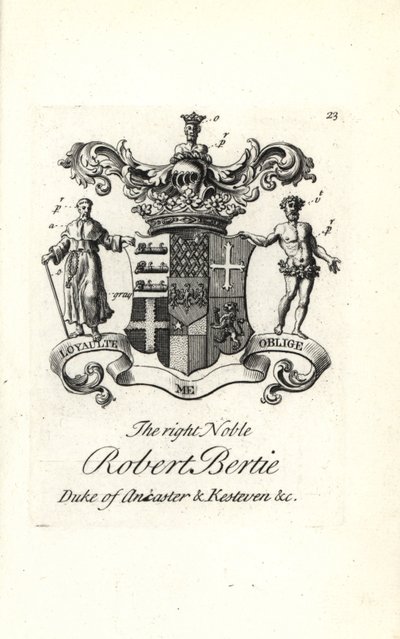 Herb i herb prawego szlachcica Roberta Bertie autorstwa Andrew Johnston