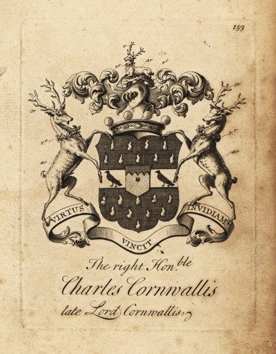 Herb prawego honoru Charles Cornwallis, Lord Cornwallis, 4. Baron Cornwallis autorstwa Andrew Johnston