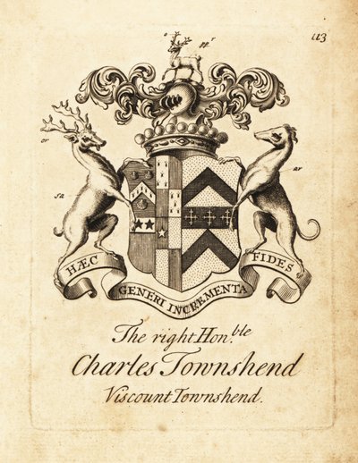 Herb Prawego Honoru Charles Townshend, 2. wicehrabia Townshend autorstwa Andrew Johnston