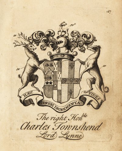 Herb Prawego Honoru Charles Townshend, Lord Lynne, 3. wicehrabia Townshend autorstwa Andrew Johnston