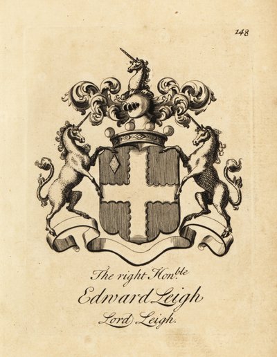 Herb Honorowego Edwarda Leigh, Lorda Leigh, 3. Barona Leigh autorstwa Andrew Johnston